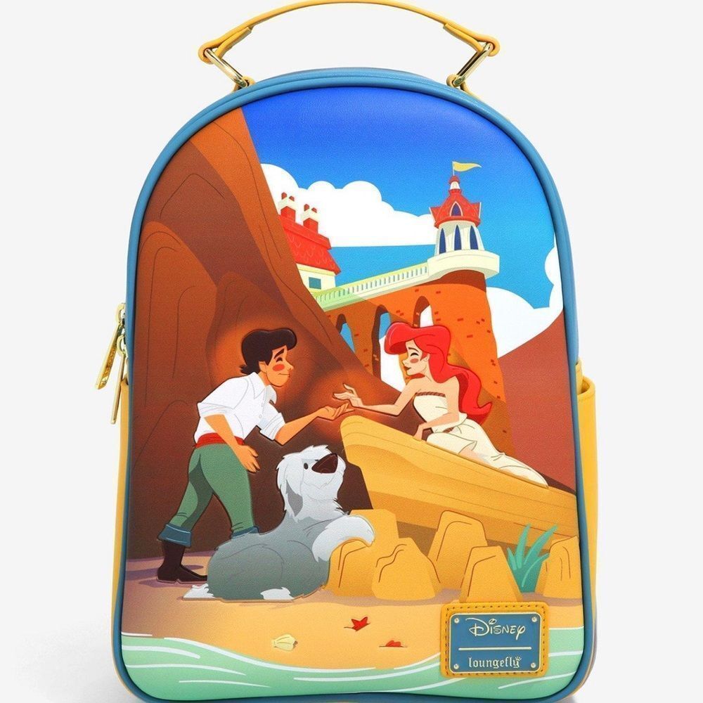 - 𝅺Loungefly Disney The Little Mermaid Ariel and Eric Beach mini backpack